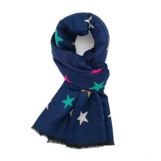 Terry Multi Stars Scarf In navy