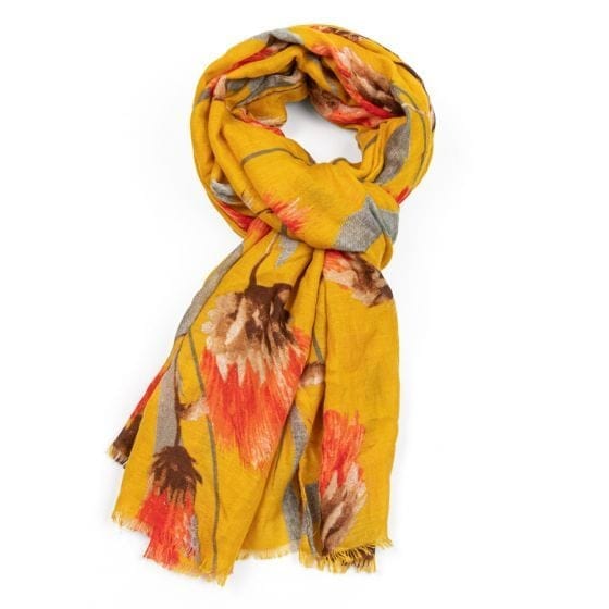 Thea Thistle Scarf In Mustard